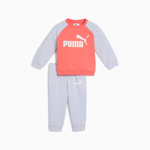 Conjunto Puma Minicats Esencial Dos Piezas: ¡Raglán y Pantalones para Pequeños Exploradores! ¡A Jugar!